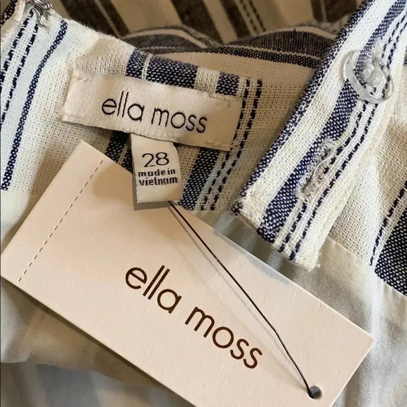 Ella Moss Jumpsuit Ophelia Striped Blue Jumpsuit Size Medium New - Picture 8 of 13